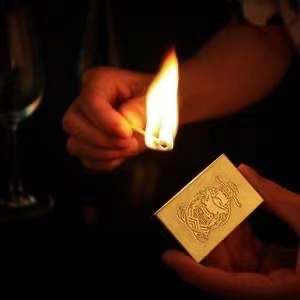 How to Light a Cigar with Matches: A Traditional Touch Using Strike-on-Box Matches Sandpaper